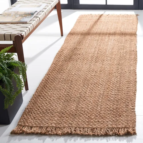 Alfombra de área de yute natural tejido a mano Safavieh NF467A, de la colección de fibra natural (5 ft x 8 ft), Yute, Natural
