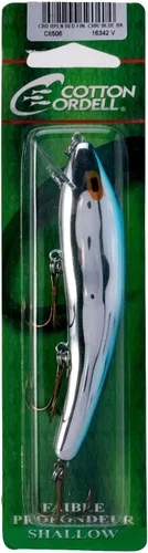 Miniatura 4 de Cotton Cordell Ripplin' Red Fin Crankbait - Señuelo de pesca, 4 1/2 pulgadas, 3/8 onzas Chrome Azul Back
