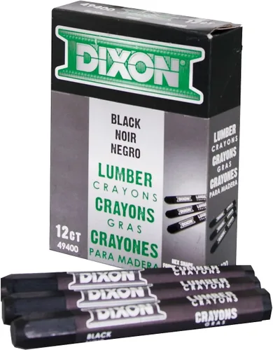 Miniatura 2 de Dixon Crayones de Madera, Negro Carbón, 12/Caja (49400)