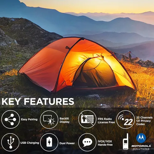 Miniatura 4 de Motorola Talkabout T275 Radios de dos vías (paquete de 2) – Alcance de 40 km, recargable, walkie Talkie para exteriores, alertas meteorológicas
