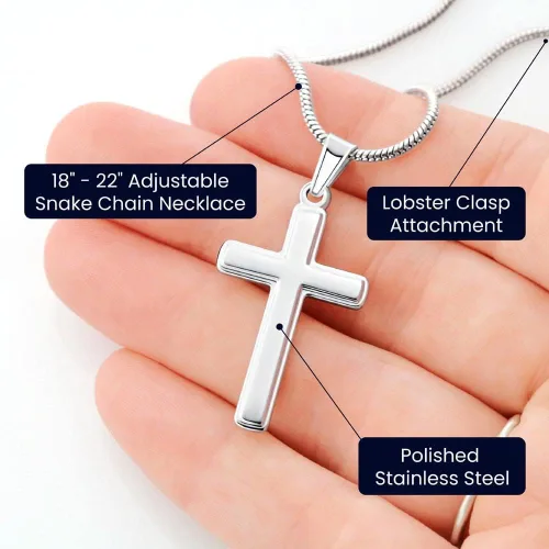 Miniatura 5 de Collar de cruz de oración de oficial de policía grabado personalizado, regalo de graduación de la academia de policía, joyería religiosa