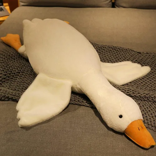 Miniatura 5 de NatureMan Peluche de ganso de 33.4 pulgadas, juguete de peluche de ganso muy grande, lindo cojín de felpa de ganso blanco, súper suave para todas