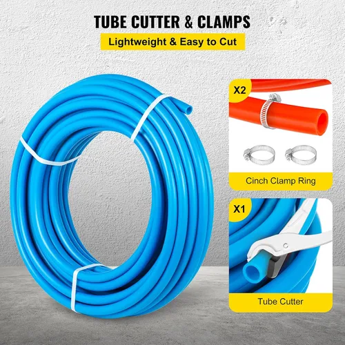 Miniatura 6 de OrangeA Tubo de PEX de 1/2 pulgada Tubo de agua potable 100/300/1000 pies Bobina de tubo PEX-B Tuberías con Barrera sin oxígeno para fontanería