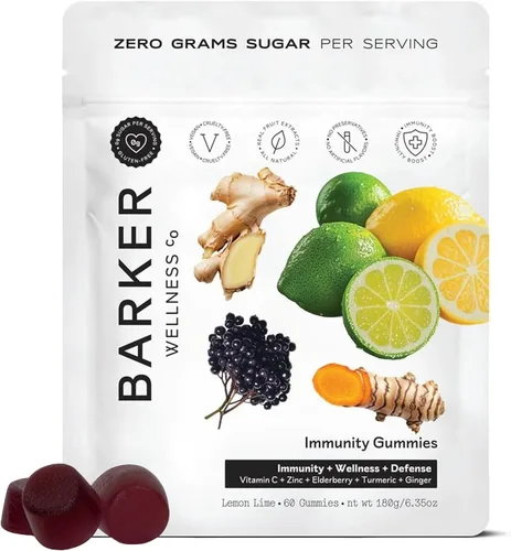 Miniatura 10 de Barker Wellness D3 K2 - Gomitas de vitamina – Potencia máxima 6000IU D3 + 200 mcg K2 para huesos fuertes, bienestar cardiovascular, apoyo