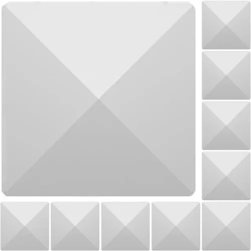 Miniatura 10 de RECTOO Tapones de vinilo para postes de valla de 5 x 5, pirámide decorativa de PVC blanco para valla y cubierta de vinilo de 5 x 5 pulgadas,