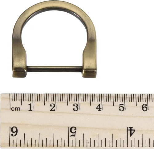 Miniatura 5 de uxcell Anillos en D de herradura en forma de U, hebilla de grillete atornillada Bronce claro