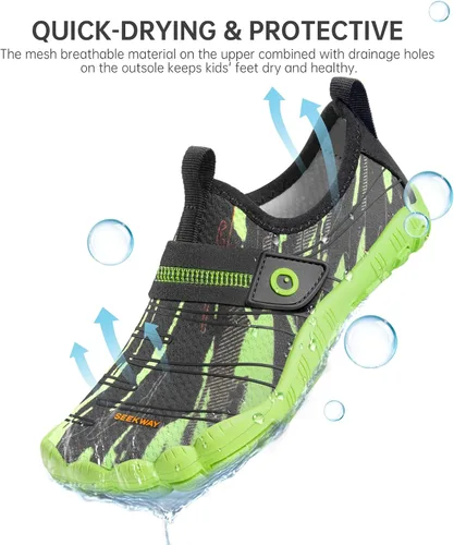 Miniatura 2 de SEEKWAY Barefoot Water Shoes for Kids - Wide Toe Box and Quick-Dry Sand Shoes Toddler for Hiking Swim Beach Pool Kayak Sport Accessories, Camping