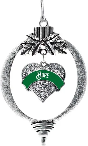 Miniatura 87 de Inspired Silver - Red Merry - Adorno de Navidad plateado - Adorno de árbol de Navidad con dije de corazón con circonita cúbica - Decoración colgante