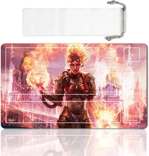 Miniatura 16 de Juego de mesa MTG Playmat Games Tamaño 60X35 cm CCG Compatible para TCG RPG CCG Play Mats (Ajani Steadfast-Zone)