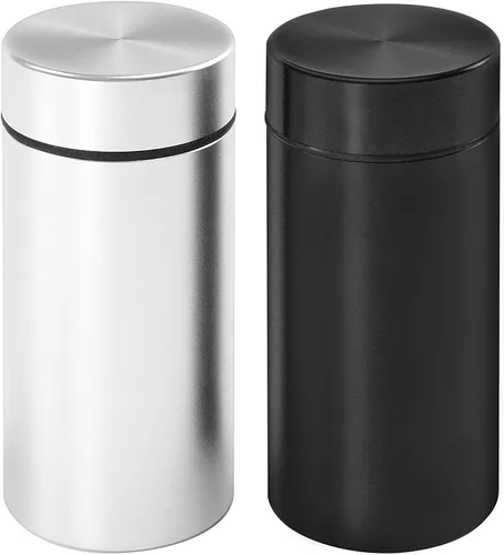 OZCHIN Frasco de almacenamiento de aluminio portátil con tapa hermética a prueba de olores, botella contenedor de almacenamiento multiusos para
