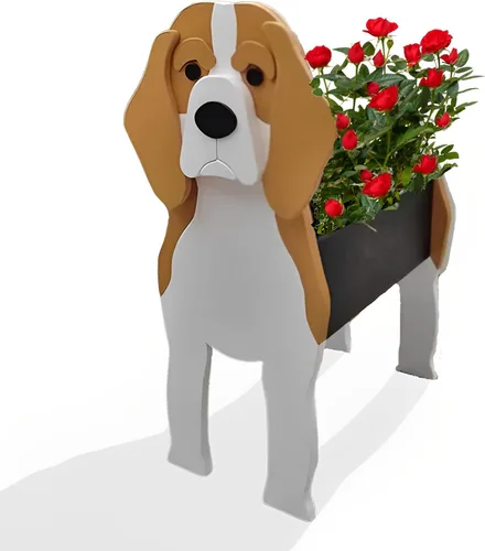 Miniatura 55 de Macetero de flores para perros, regalos para mujeres, bonitas macetas de PVC para perros, macetas para interiores y exteriores, maceta de jardín