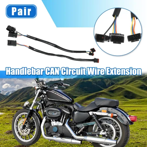 Miniatura 2 de X AUTOHAUX Arnés de extensión de cable de circuito de bus CAN para manillar de 10 pulgadas para Harley Davidson Softail Dynas Electra Glide Road