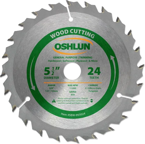 Miniatura 2 de Oshlun ATB hoja de sierra de corte y recorte rápido con 5/8-pulgadas Arbor (bujes de 1/2 pulgada y 10 mm)