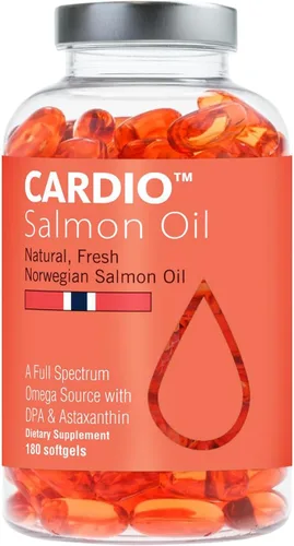 Aceite de pescado Omega 3 de alta resistencia, 1000 mg, aceite de salmón noruego con EPA y DHA, sin eructos ni regusto, suplemento de ácidos grasos