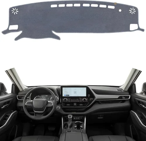 Miniatura 30 de TUCAREST Funda para salpicadero Compatible con Ch-Evy Silverado 1500/2500 HD/3500 HD 2019-2023, GM-C Sierra/HD 2500/ HD 3500 2019-2023, alfombrilla