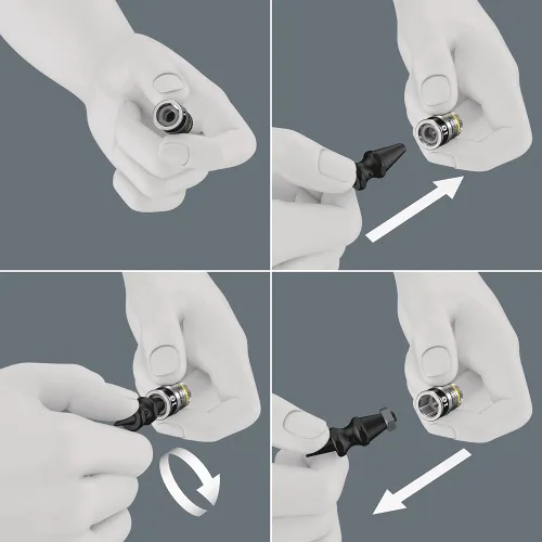 Miniatura 5 de Wera Belt 1 Zyklop 1/4" Juego de llaves de tubo con función de retención métrica 05003880001