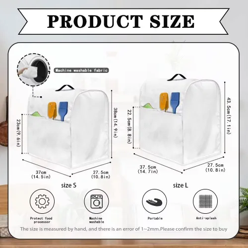 Miniatura 7 de Gomyblomy Fundas para licuadora de mariposas, fundas para máquina de café con asas y bolsillos de pañuelos, fundas ligeras para tostadoras