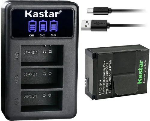 Miniatura 8 de Kastar - Cargador de batería con pantalla LCD triple USB compatible con cámara deportiva EHANG GHOSTDRONE 2.0 RC Quadcopter, EHANG GSC-200K