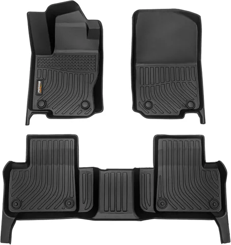 Miniatura 70 de Alfombrillas de TPE para Toyota Highlander 2014-2019 7 y 8 asientos, protección para todo tipo de clima, forros de piso de automóvil resistentes
