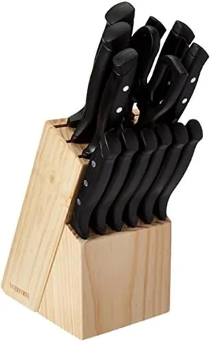 Miniatura 12 de Farberware - Juego de 22 piezas de cuchillos con remache triple que "nunca necesitan afilarse", acero inoxidable de alto carbono, juego de cuchillos
