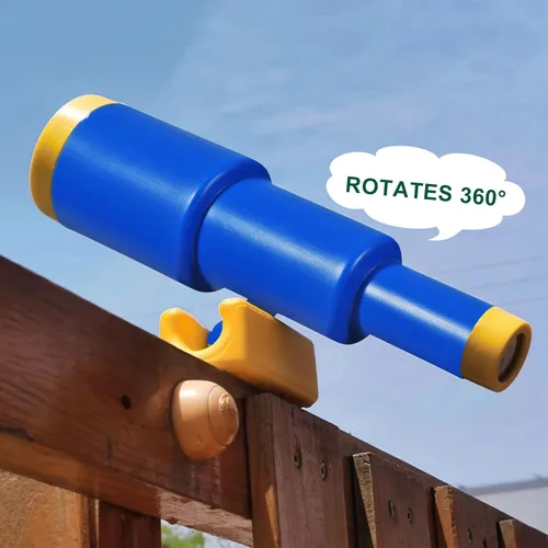Miniatura 4 de RedSwing Accesorios para el patio trasero, juego de columpio pirata de plástico con rueda de barco, telescopio, teléfono, soportes de escalada