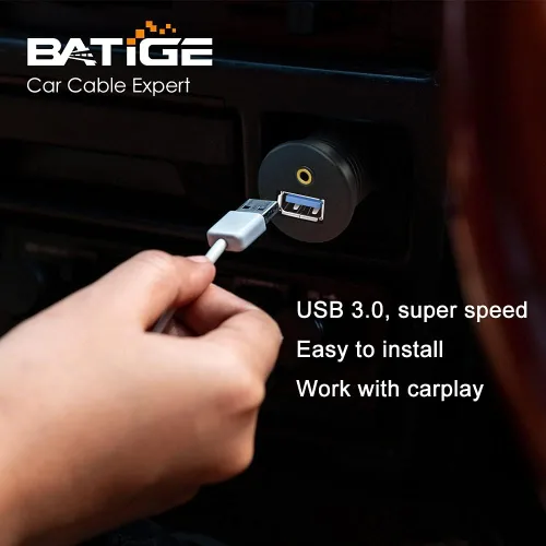Miniatura 4 de Cable USB 3.0 y 0.138 in para montaje en coche, 3 pies