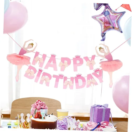 Miniatura 3 de Vaguelly Pancartas de feliz cumpleaños para decoración de boda, decoración de fiesta, guirnalda de banderines para cumpleaños, tira de la bandera