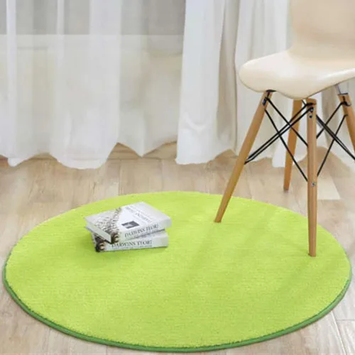 Miniatura 16 de Reyox Tapete de felpa suave para silla de oficina, tapete redondo antideslizante para oficina y hogar, alfombra absorbente para guardería
