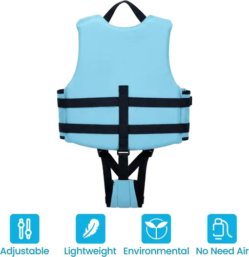 Miniatura 4 de Boglia Chaleco de natación para niños y niñas, 20-30-40-50-60-70-80lbs con correa de seguridad ajustable