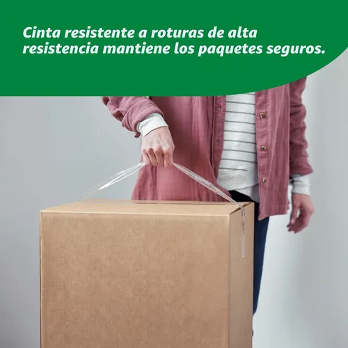 Miniatura 2 de Duck - Pistola de cinta adhesiva HD transparente de alta resistencia para cajas de embalaje, envío y mudanza - Incluye 1 rollo de recarga HD
