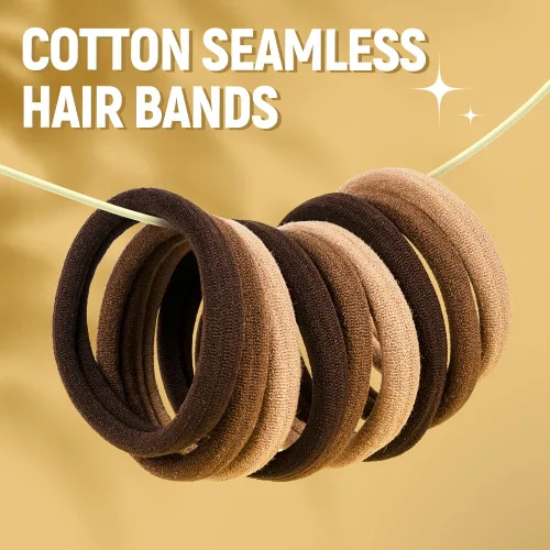 Miniatura 2 de TsMADDTs - Lazos para el cabello para mujer, 30 lazos de algodón sin costuras para cabello grueso, 500 bandas elásticas transparentes, 2
