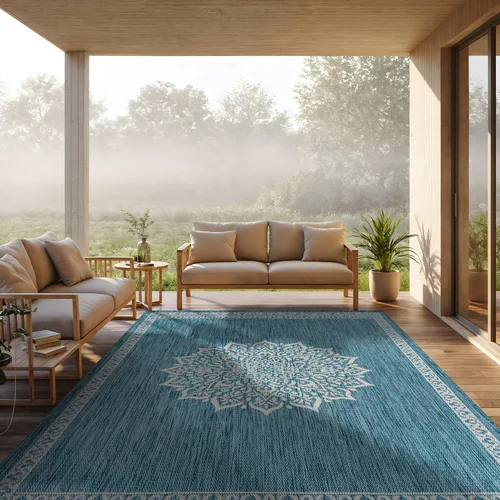 Miniatura 72 de CAMILSON Alfombra para exteriores, alfombras modernas para patios interiores y exteriores, tapetes de cocina y pasillo, alfombra lavable para porche