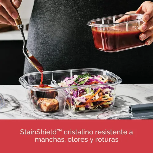 Miniatura 4 de Rubbermaid Brilliance Contenedores de almacenamiento de alimentos sin BPA con tapas
