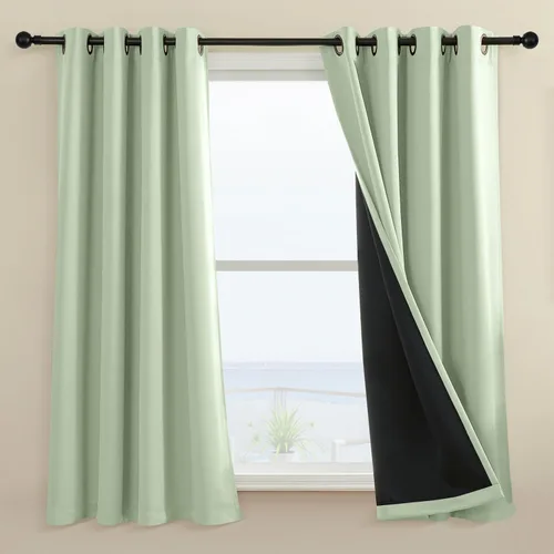 Miniatura 25 de Rutterllow - Cortinas 100% opacas, paneles de cortina con ojales, aislamiento térmico y bloqueo de luz para habitación y sala de estar