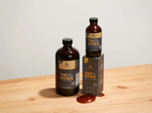 Miniatura 4 de Anaya Miel de Trigona 100% pura y cruda (miel de abeja melipona sin aguijón) - Sin filtrar, cultivada orgánicamente, sin OMG, sin alimentación
