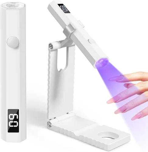Miniatura 11 de krofaue Lámpara UV para Uñas de 12W - Secador de Uñas Profesional con Sensor Automático con 4 Temporizadores, Botones Táctiles Luz UV Recargable