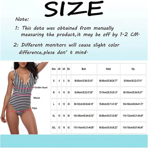 Miniatura 7 de JJHAEVDY Traje de baño de 2 piezas con tirantes ajustables para mujer, cintura alta, espalda descubierta, fluido, con almohadilla