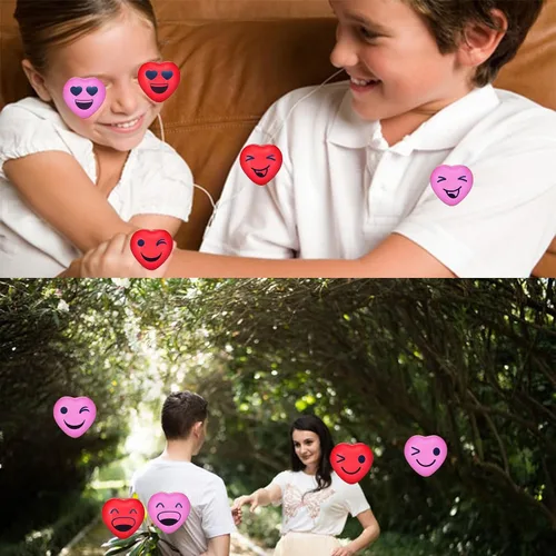 Miniatura 7 de 30 bolas de estrés para el día de San Valentín, mini bolas sonrientes para aliviar el estrés de 1.5 pulgadas, bolas sonrientes divertidas