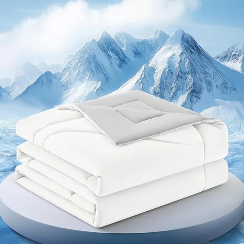 Miniatura 14 de Edredón Refrescante Tamaño Twin, Manta Refrescante de Doble Cara para Personas que Duermen con Calor y Sudores Nocturnos, Manta de Hielo