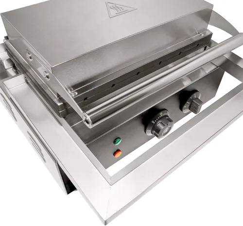Miniatura 9 de Máquina de gofres de maíz para uso comercial gofres para perros calientes en un palo Acero inoxidable 110 V (6 piezas)