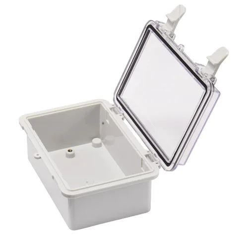 Miniatura 6 de Caja de conexiones ABS de 5.906 x 3.937 x 2.756 in con cierre de plástico transparente con bisagras, carcasa impermeable IP67 con soporte de pared