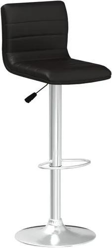Miniatura 6 de Vogue Furniture Direct Taburetes de bar de piel sintética, modernos taburetes giratorios cuadrados ajustables con respaldo, sillas de barra