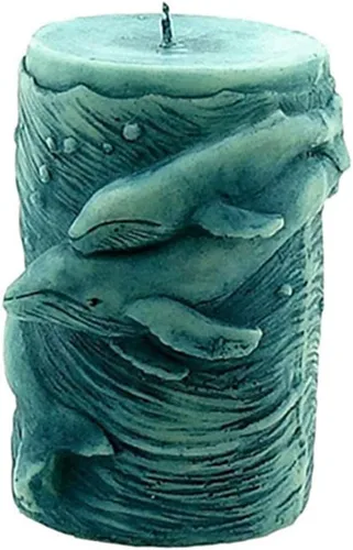 Molde de silicona para velas decoradas con diseño de delfín, moldes de silicona 3D, molde de silicona animal para velas, resina, yeso, manualidades