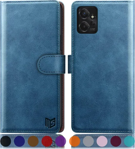 Miniatura 15 de SUANPOT Funda tipo cartera para Motorola (Moto G Power 2023) 【Bloqueo RFID】 Soporte para tarjetas de crédito, funda de piel sintética con tapa
