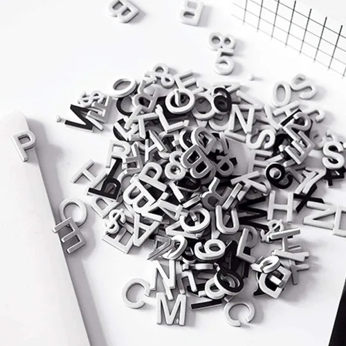 Miniatura 7 de Firlar 124 letras magnéticas, imanes del alfabeto mayúscula ABC para refrigerador, letras del alfabeto de espuma, imanes para refrigerador, Blanco