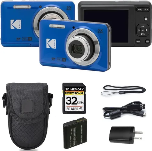 Miniatura 6 de Cámara digital Kodak PIXPRO FZ55, compacta de 16MP apunto y dispara, zoom óptico 5X, lente gran angular de 28mm, video Full HD 1080P, roja + estuche