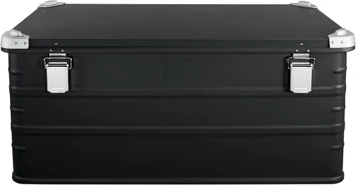 Miniatura 2 de Eylar Caja de almacenamiento de aluminio cruzada para Overland, baúl, estuche de carga de metal, caja de almacenamiento (combo de 4 piezas, negro)