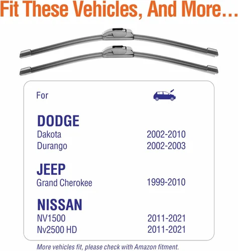 Miniatura 6 de Limpiaparabrisas de repuesto para Jeep Grand Cherokee 2010-1999 Patriot 2017-2007/Chrysler Corvette 2013-2005/VW Beetle 2010-1999 y más