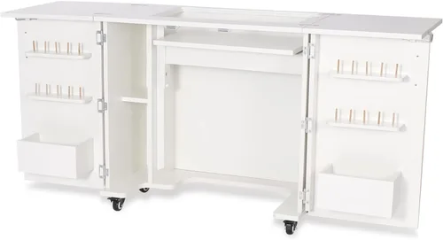 Miniatura 4 de Gabinete de costura y acolchado Kangaroo Bandicoot de Arrow Sewing con elevación, para sala de estar, color blanco ceniza