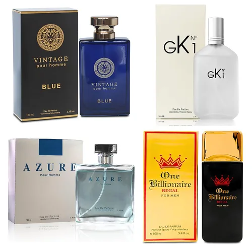 Miniatura 18 de AFLUXE Colonia para hombre Set 4 conjuntos combinados (717SexyM/BlueD Paris/AQUA CEO/Versátil) Eau De Parfume/Toilette Spray Natural cada 100ML